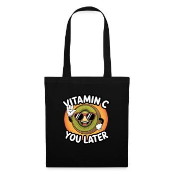 Funny Kiwi Vitamin C Fruit Kiwifruit - Tote Bag - black - Front