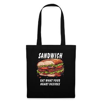 SANDWICH EAT WHAT YOUR HEART DESIRES - Tote Bag - black - Front