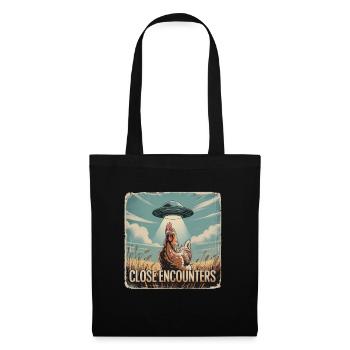 Close Encounter Chicken UFO Field - Tote Bag - black - Front
