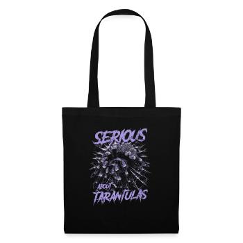 Sérieux au sujet des tarentules Propriétaire d’araignée de compagnie - Sac en tissu - noir - Devant