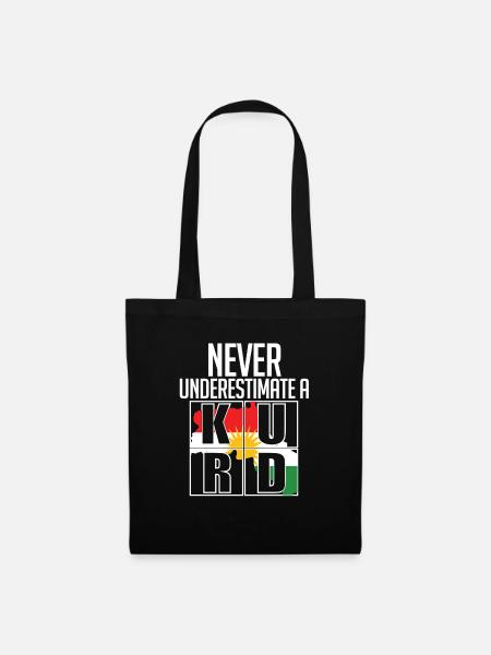 Kurdistan Kurde Kurden Never Underestimate A Kurd - Stoffbeutel - Schwarz