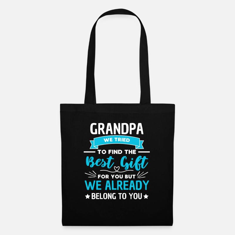 schöner Opa Spruch Großvater Design - Stoffbeutel - Schwarz