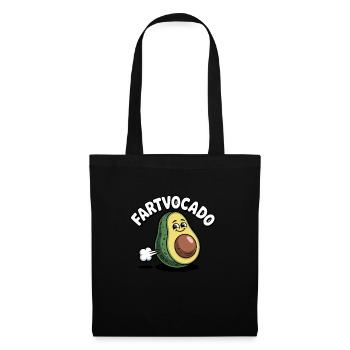 Lustige Avocado Furzen Pupsen Fartvocado - Stoffbeutel - Schwarz - Vorne