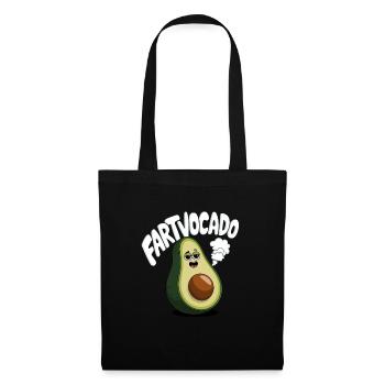 Lustige Avocado Furzen Pupsen Fartvocado - Stoffbeutel - Schwarz - Vorne