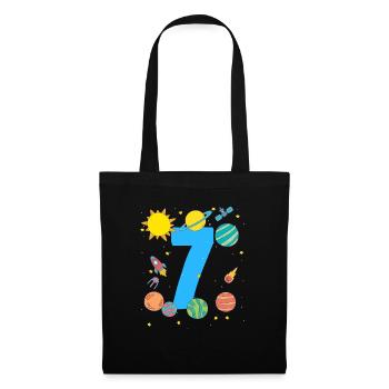 Galactic Adventure for the 7th Birthday - Tote Bag - black - Front