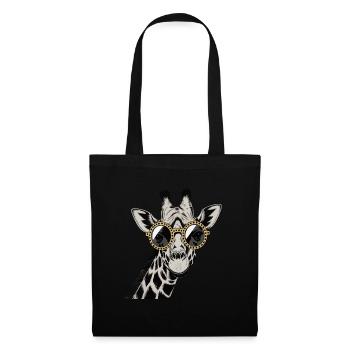 Cool Giraffe with Sunglasses – Stylish Tierlo - Tote Bag - black - Front