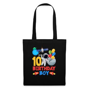 Astronaut Space 10 Birthday Boy - Tote Bag - black - Front