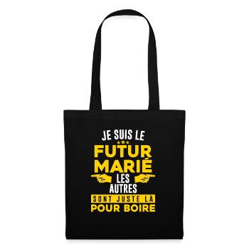 Future Marié EVG Alcool Enterrement Vie de Garçon - Sac en tissu - noir - Devant