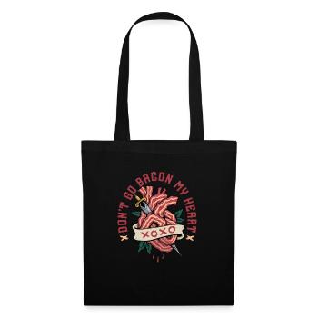 N’allez pas bacon mon cœur - Sac en tissu - noir - Devant