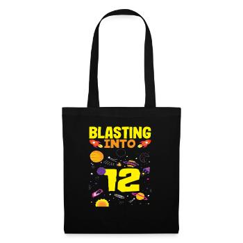 Space adventure for the 12th birthday - Tote Bag - black - Front
