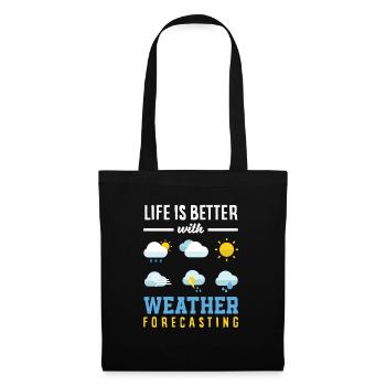 Météorologie amusante Passionnés de météo - Sac en tissu - noir - Devant