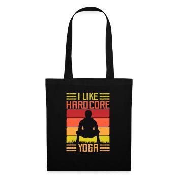 Yoga I Like Hardcore Yoga Funny Yoga - Tote Bag - black - Front