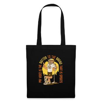Commentateur Présentateur sportif - Sac en tissu - noir - Devant