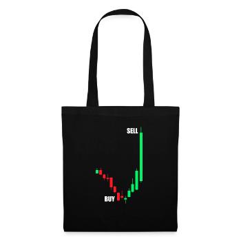 Acheter Vendre Bourse Trader Boursier - Sac en tissu - noir - Devant