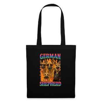 Deutscher Schäferhund - Stoffbeutel - Schwarz - Vorne