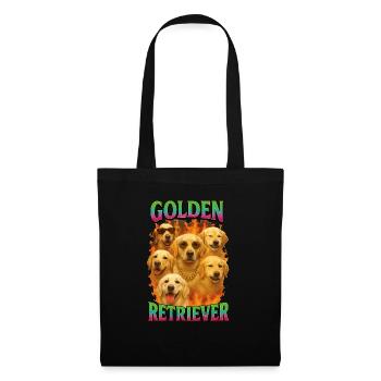 Golden Retriever - Stoffbeutel - Schwarz - Vorne