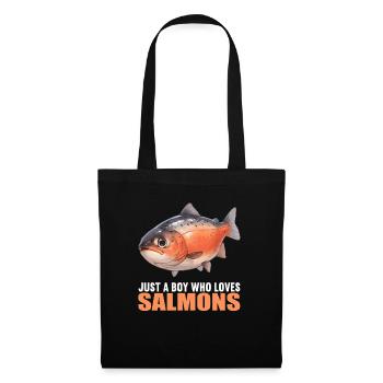 Saumon Saumon - Sac en tissu - noir - Devant
