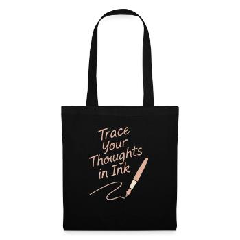 Tenue d’un journal Esthétique Planificateur créatif Écriture de vie - Sac en tissu - noir - Devant