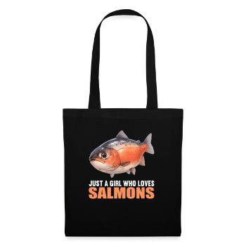 Saumon Saumon - Sac en tissu - noir - Devant