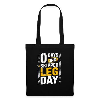 Powerlifting Bodybuilder 0 jours depuis Jambe sautée - Sac en tissu - noir - Devant