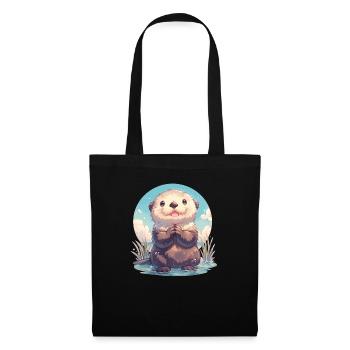 Loutre de mer - Sac en tissu - noir - Devant