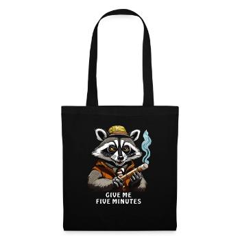 RACCOON JOINT GIVE ME FIVE MINUTES - Tote Bag - black - Front