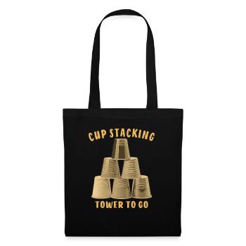 TOUR D’EMPILAGE DE GOBELETS À EMPORTER - Sac en tissu - noir - Devant