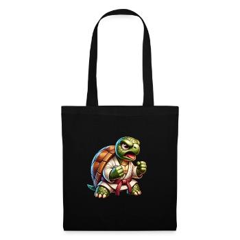 Maître de karaté tortue - Sac en tissu - noir - Devant