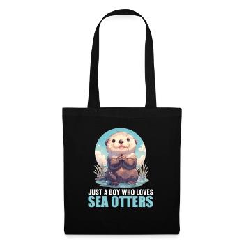 Loutre de mer - Sac en tissu - noir - Devant