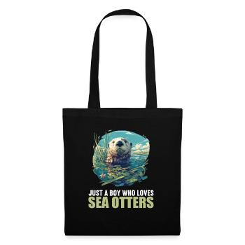 Loutre de mer - Sac en tissu - noir - Devant