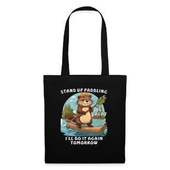 LE BEAVER STAND UP PADDLE EST GÉNIAL - Sac en tissu - noir - Devant