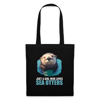 Loutre de mer - Sac en tissu - noir - Devant
