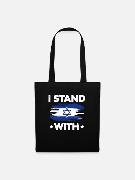 I stand with Israel - Stoffbeutel - Schwarz