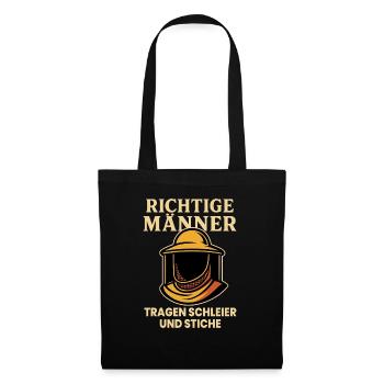 Abeilles Apiculteur Vrai Hommes Porter Voile - Sac en tissu - noir - Devant