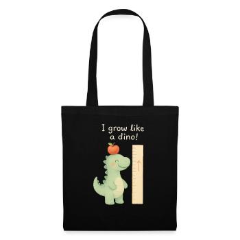 Je grandis comme une pépinière de T-rex - Sac en tissu - noir - Devant