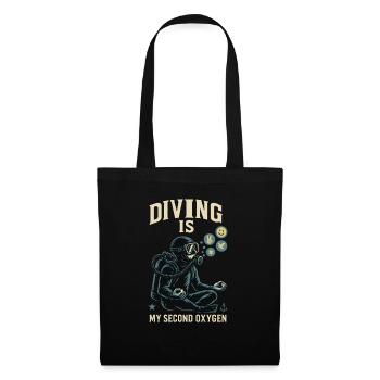 Diving is my second oxygen ocean diver - Tote Bag - black - Front