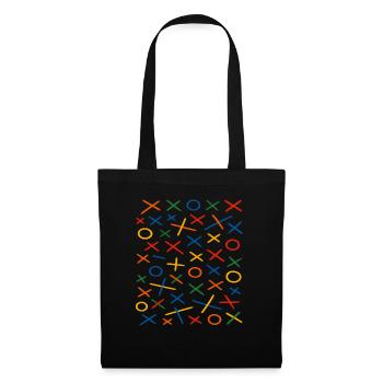 Geometrisches Muster Design - Stoffbeutel - Schwarz - Vorne