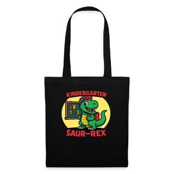 Kindergarten Saur-Rex Dinosaurier - Stoffbeutel - Schwarz - Vorne