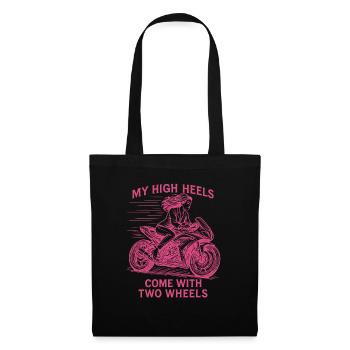Mes talons hauts sont équipés de deux roues - Sac en tissu - noir - Devant