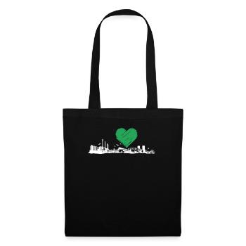 Mönchengladbach Geschenk Herren Hooligan Ultras - Stoffbeutel - Schwarz - Vorne