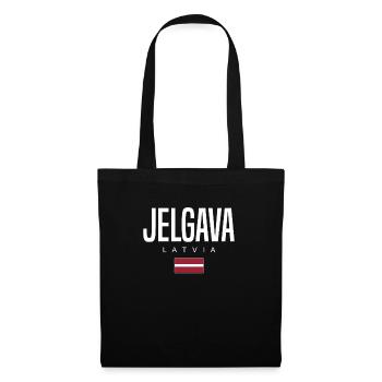Jelgava Lettland - Stoffbeutel - Schwarz - Vorne