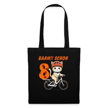 VÉLO CHAT BAAM !! DÉJÀ HUIT - Sac en tissu - noir - Devant