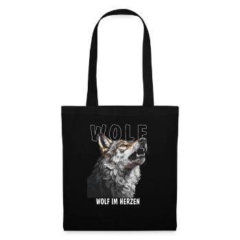 WOLF WOLF AT HEART - Tote Bag - black - Front