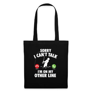 Désolé, je ne peux pas parler, je suis sur mon autre ligne - Sac en tissu - noir - Devant