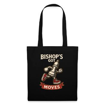 Bishop Got Moves Schachspieler Brettspiel - Stoffbeutel - Schwarz - Vorne