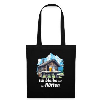 Je loge à la cabane du randonneur - Sac en tissu - noir - Devant