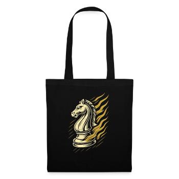 Chess Player Knight Figure Board Game - Tote Bag - black - Front