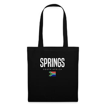 Springs Südafrika - Stoffbeutel - Schwarz - Vorne