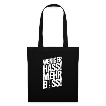 Moins de haine, plus de basses ! - Sac en tissu - noir - Devant