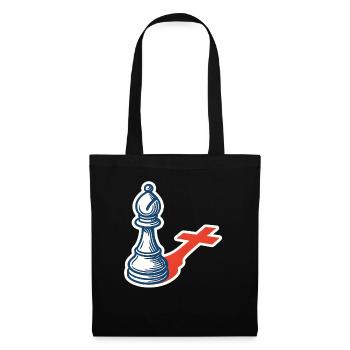 Chess Player Funny Bishop Shadow Design - Tote Bag - black - Front